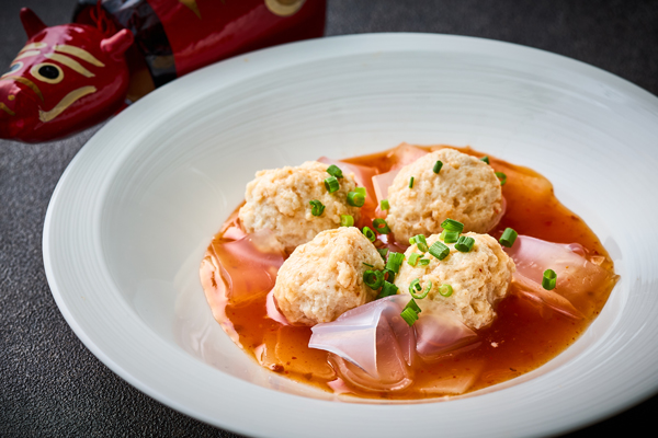 福島県産魚の団子と春雨辛子煮込み