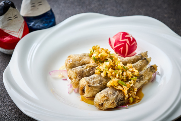 福島県産メヒカリ唐揚げ　油淋ソースかけ